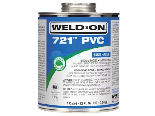 IPS Controllers WELD-ON 721 PVC Solvent | 1 Qt. | Blue | 10161