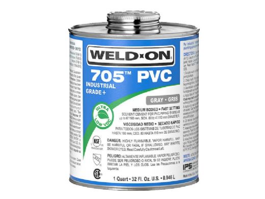 Weld-On 705 PVC Solvent Cement Gray | 1 Quart | 10090