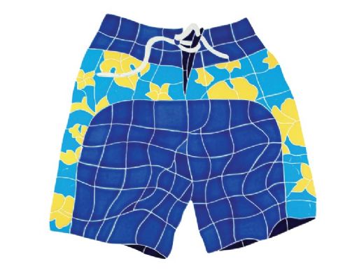 Artistry In Mosaics Board Shorts Blue Mosaic | 20" x 21" | BSHBLUOM