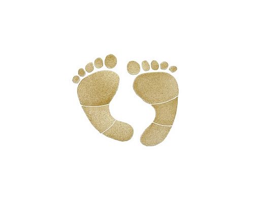 Artistry In Mosaics Footprint Tan Mosaic | Small - 6 in x 6 in | FPRTANOS