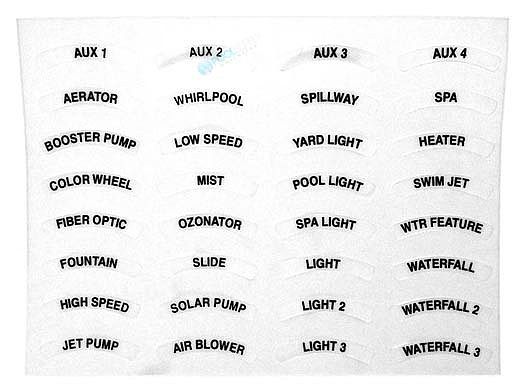 Jandy Spa Side Switch Decal Set | 5400
