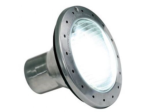 Jandy White Pool Light for Inground Pools with Stainless Steel Facering | 500W 120V 100 ft Cord | WPHV500WS100