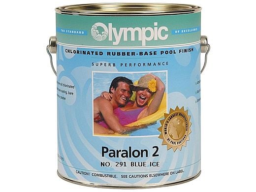 Olympic Paralon 2 Chlorinated Rubber Pool Paint | 1-Gallon | Blue Ice | 291 G 291-GL