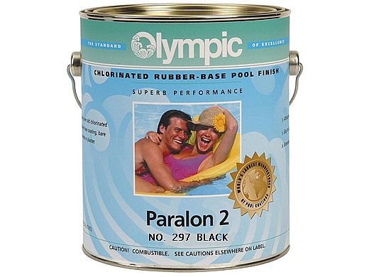 Olympic Paralon 2 Chlorinated Rubber Pool Paint | 1-Gallon | Black | 297 G 297-GL