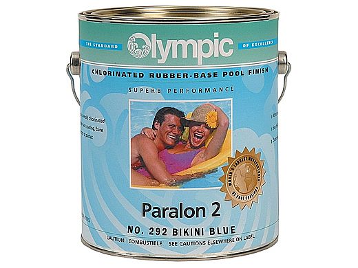 Olympic Paralon 2 Chlorinated Rubber Pool Paint | 1-Gallon | Bikini Blue | 292 G 292-GL
