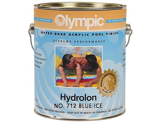 Olympic Hydrolon Acrylic Pool Paint | 1-Gallon | Blue Ice | 712 G 712-GL