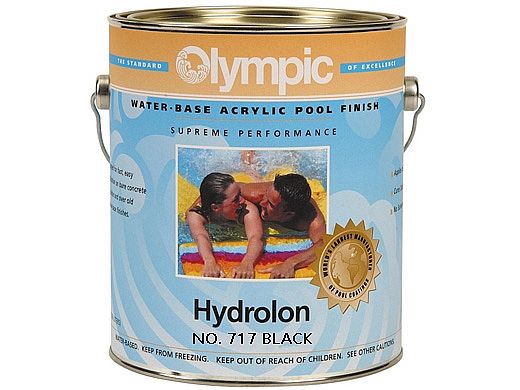Olympic Hydrolon Acrylic Pool Paint | 1-Gallon | Black | 717 G 717-GL