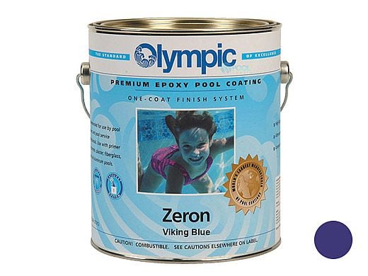 Olympic Zeron Epoxy Pool Paint Kit | Paint + Catalyst 1-Gallon | Viking Blue | 7276 G 7276-GL