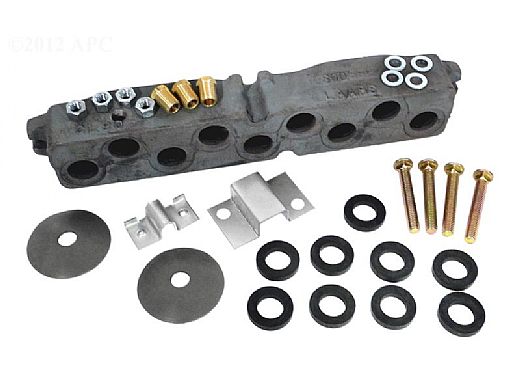 Teledyne Laars Cast Iron 9-Hole Return Header with Gaskets | R0058300