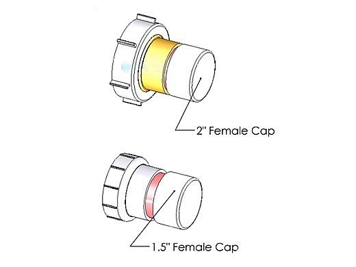 AutoPilot Manifold Cap Kit | 2" Female Cap and 1.5" Female Cap | 996