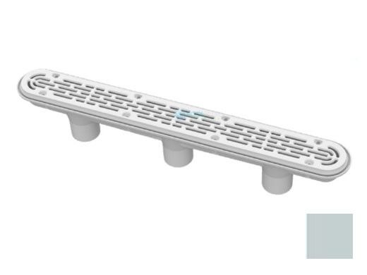 AquaStar 32" Channel Drain with 3 Port Sump/Flat Grate Anti-entrapment Suction Outlet Cover (VGB Series) | Light Gray | 32CDFL103