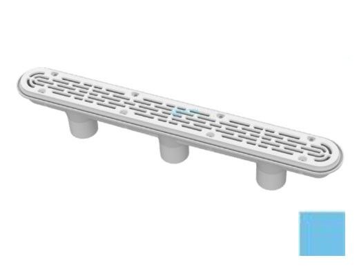 AquaStar 32" Channel Drain with 3 Port Sump/Flat Grate Anti-entrapment Suction Outlet Cover (VGB Series) | Blue | 32CDFL104