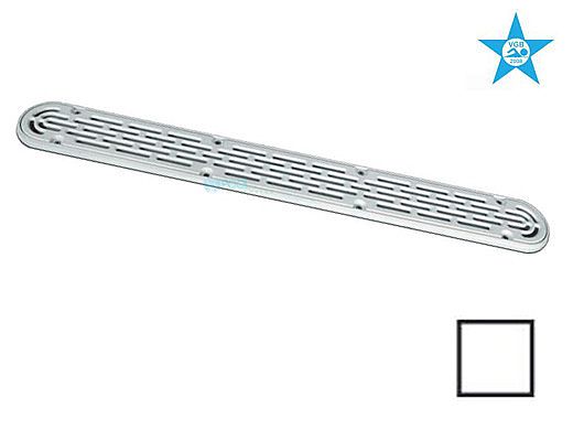 AquaStar 32" Channel Drain with Mud Frame/Flat Grate Anti-entrapment Suction Outlet Cover (VGB Series) | White | 32CDFLFR101