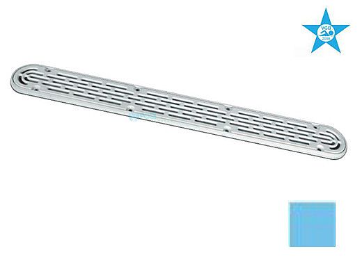AquaStar 32" Channel Drain with Mud Frame/Flat Grate Anti-entrapment Suction Outlet Cover (VGB Series) | Blue | 32CDFLFR104