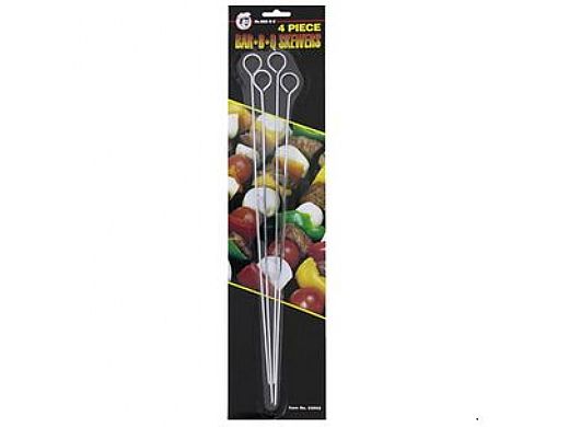 Mr BBQ 15 inch Chrome BBQ Skewers 4 PK | 02002