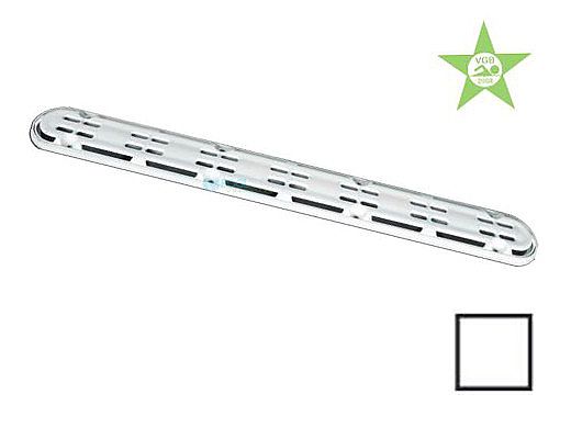 AquaStar 32" Channel Drain Anti-Entrapment (Anti-Vortex) Suction Outlet Covers and Frames | White | 32CDAVFR101