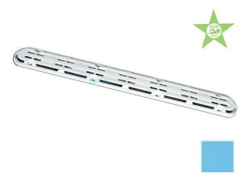 AquaStar 32" Channel Drain Anti-Entrapment (Anti-Vortex) Suction Outlet Covers and Frames | Blue | 32CDAVFR104