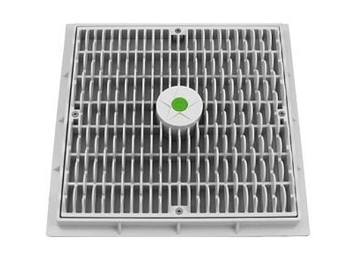 AquaStar 12x12 Square Wave Anti Entrapment Suction Outlet Covers and Frames White | WAV12101