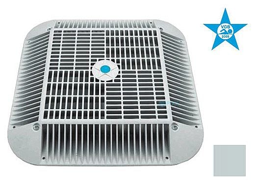 AquaStar 16" Square Anti-Entrapment Suction Outlet Cover and Retro-Adapter Sub-Frame for 12" Square 1" Deep Retrofits (VGB Series) Light Gray | 1216103