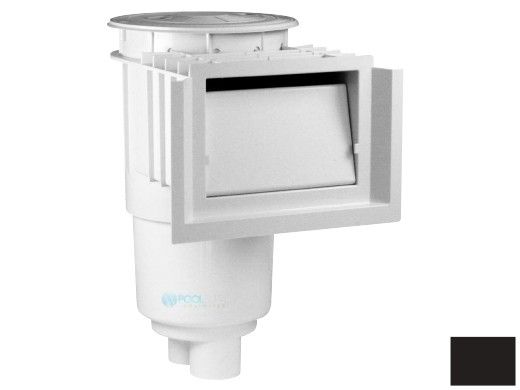 Aquastar Flow Star Standard Skimmer with Water Stop Face, Float Assembly, Basket, Lid and Adjustable Collar | Black | SKR102