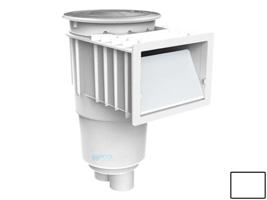 AquaStar Flow Star Standard Skimmer with Flush Face, Float Assembly, Basket, Lid and Adjustable Collar | White | SKR201