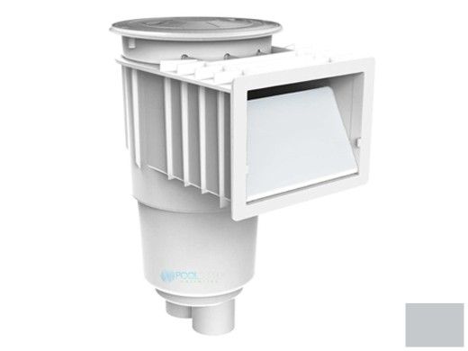 AquaStar Flow Star Standard Skimmer with Flush Face, Float Assembly, Basket, Lid and Adjustable Collar | Light Gray | SKR203