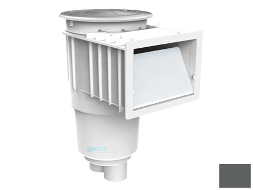 AquaStar Flow Star Standard Skimmer with Flush Face, Float Assembly, Basket, Lid and Adjustable Collar | Dark Gray | SKR205