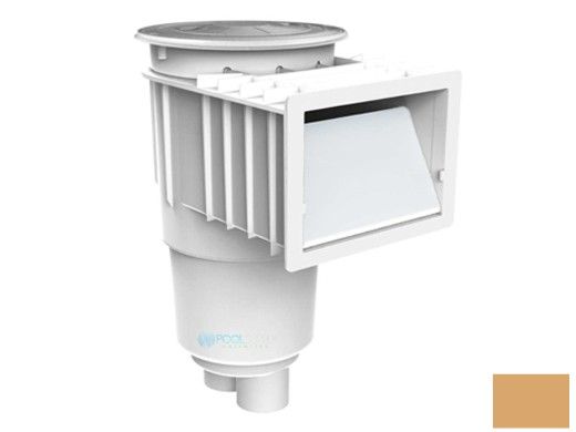 AquaStar Flow Star Standard Skimmer with Flush Face, Float Assembly, Basket, Lid and Adjustable Collar | Tan | SKR208