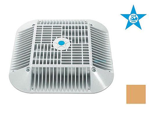 AquaStar 14" Square Anti-Entrapment Suction Outlet Cover and Retro-Adapter Sub-Frame for 9" Square 1" Deep Retrofits (VGB Series) Tan | R914108
