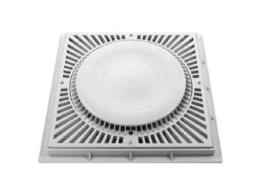 AquaStar 12 inch Square SUN Suction Outlet Cover and Mud Frame Light Gray | SUN12103