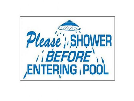 Please Shower Pool Sign 12inches x 18inches | SW-11