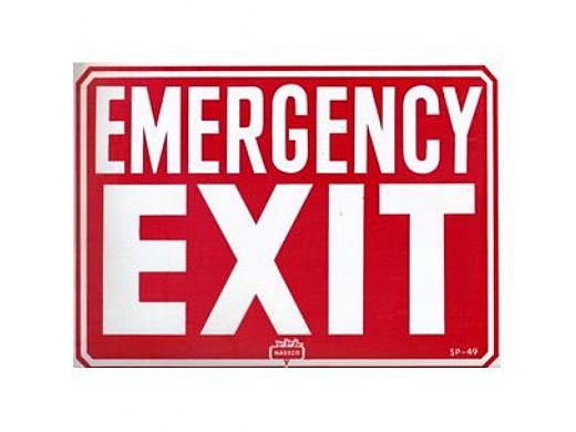 Emergency Exit Sign 9inches x 12inches | SP-49