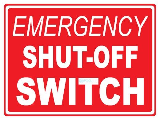 National Stock Sign 9"x12" Sign Safety Emergency Shut Off | SW-40