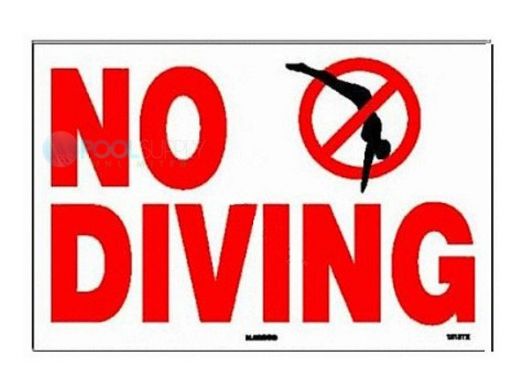 No Diving Sign with Image 12inches x 18inches | 1218TX