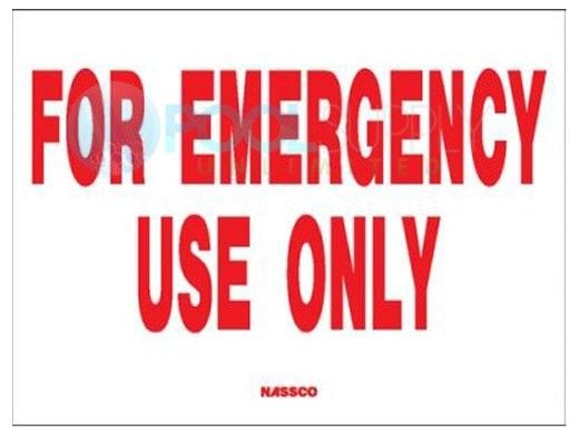Emergency Use Only Sign 9inches x 12inches | SW-47