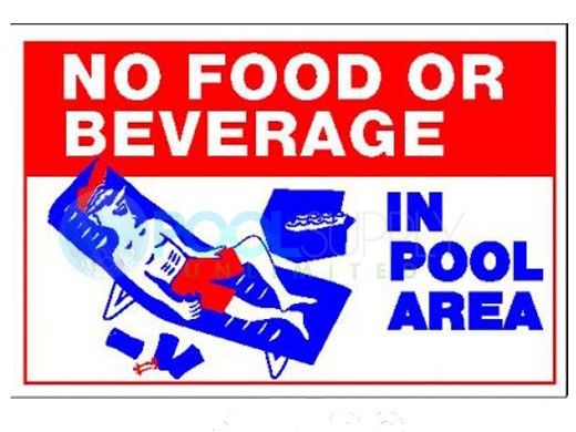 No Food or Beverage Sign 12inches x 18inches | SW-22