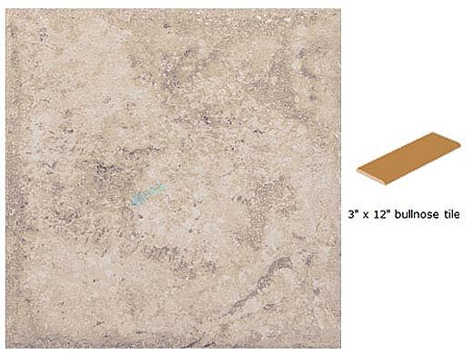 National Pool Tile Bellagio 3x12 Single Bullnose Pool Tile | Beige | BEL-6BLEND SBN