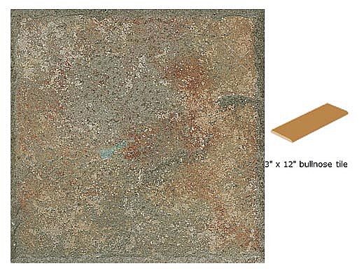 National Pool Tile Tuscany 3x12 Single Bullnose Pool Tile | Pietra Verde | HVER SBN