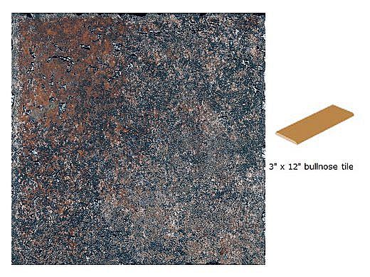 National Pool Tile Silverstone 3x12 Single Bullnose Pool Tile | Ocean Blue | SVRBLUE SBN