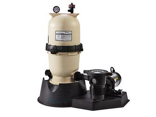 Pentair Clean and Clear Above Ground Pool Cartridge Filter System | 100 Sq Ft | 1HP Pump 3' Cord | 6' Hose Kit | EC-PNCC0100OE1160