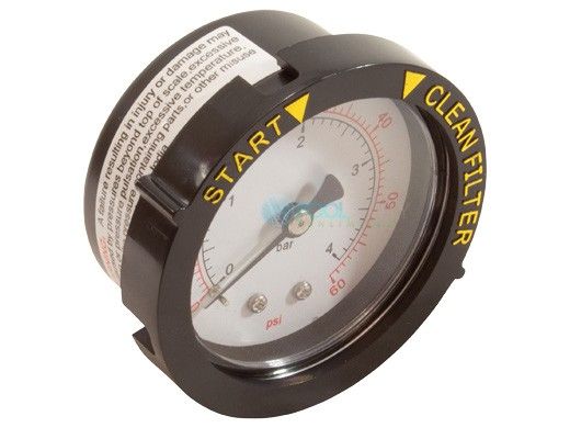 Pentair Pressure Gauge with Indicator | Rear Mount | 0-60 PSI | 190059 190059Z