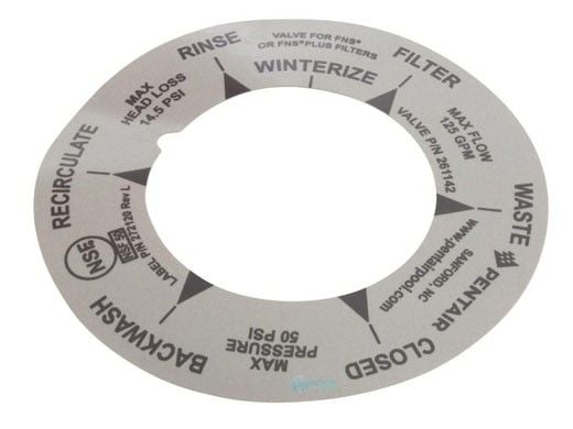 Pentair HiFlow Multiport Valve Replacement Parts | 2" Label | 272120