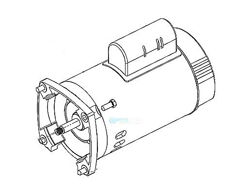 Pentair Square Flange Motor 2-Speed 3/4HP | 1A 60HZ 230V | 355232S