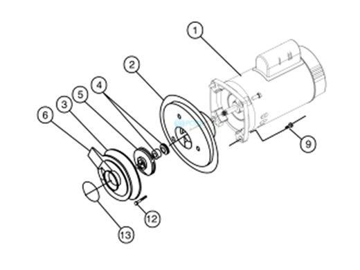 Pentair Challenger Power End | 1-1/2HP 115/208-230V | 355520