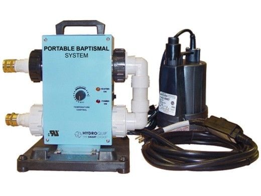 HydroQuip PBES6000 Series Portable Baptismal Equipment | 1.0kW Heater and Pump | 120V | PBES6010 | PBES-6010