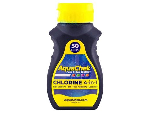 AquaChek Yellow 4-in-1 Chlorine Test Strips | 48 Strips per Case | 511297