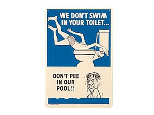 Poolmaster Don't Pee In Our Pool Sign | 41327