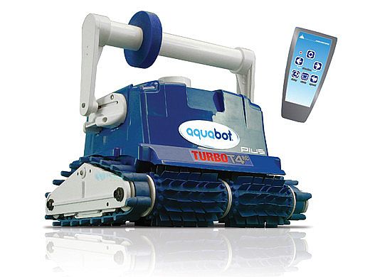 Aquabot Turbo T4-RC+ Robotic Pool Cleaner with Remote Control and Caddy | ABTURT4R2
