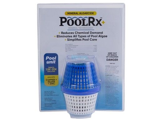 PoolRx Mineral Algaecide Pool Unit Blue-White with Silver | 331001