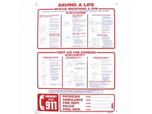 Poolstyle CPR Sign 18in x 24in | PS236
